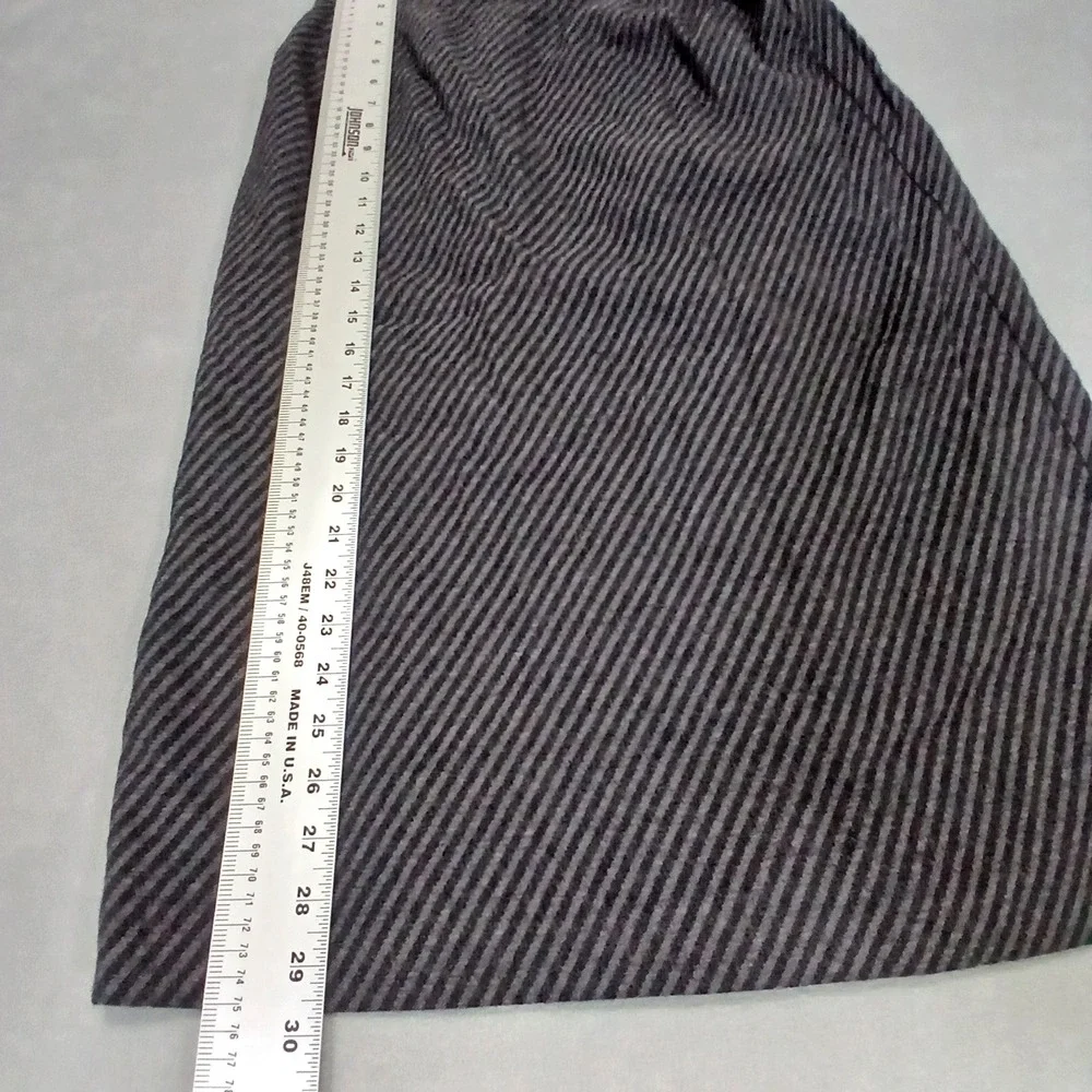 Louis‎ Feraud Vintage Women's Black Gray Striped Skirt US 14 MADE IN W.GERMANY